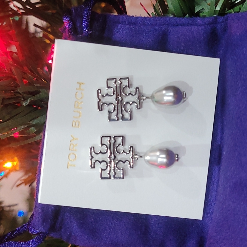 Tory Burch Drop logo earring